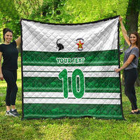 Custom Zimbabwe Rugby Quilt African Heritage Stripes Style - Wonder Print Shop