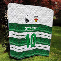 Custom Zimbabwe Rugby Quilt African Heritage Stripes Style - Wonder Print Shop
