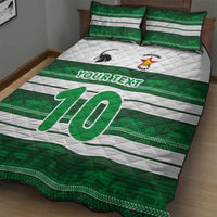 Custom Zimbabwe Rugby Quilt Bed Set African Heritage Stripes Style - Wonder Print Shop