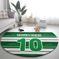 Custom Zimbabwe Rugby Round Carpet African Heritage Stripes Style - Wonder Print Shop