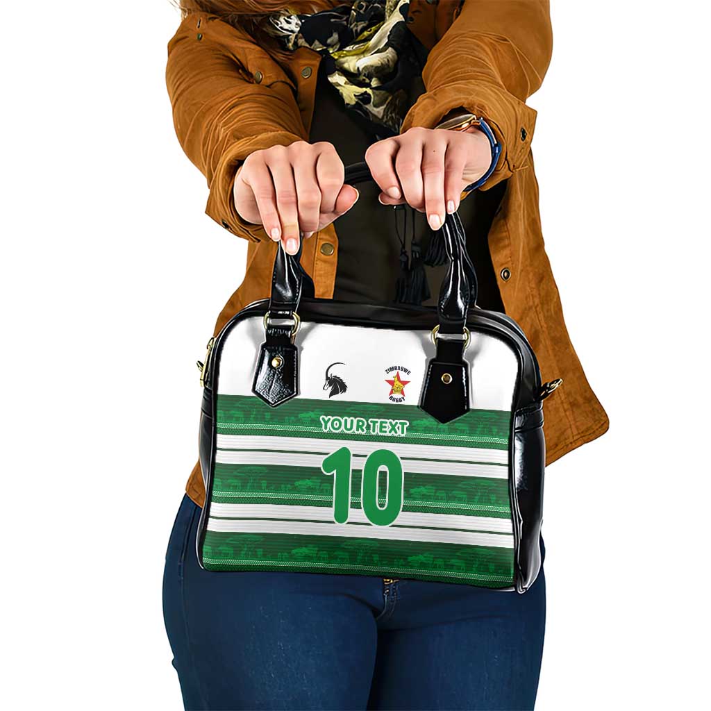 Custom Zimbabwe Rugby Shoulder Handbag African Heritage Stripes Style - Wonder Print Shop