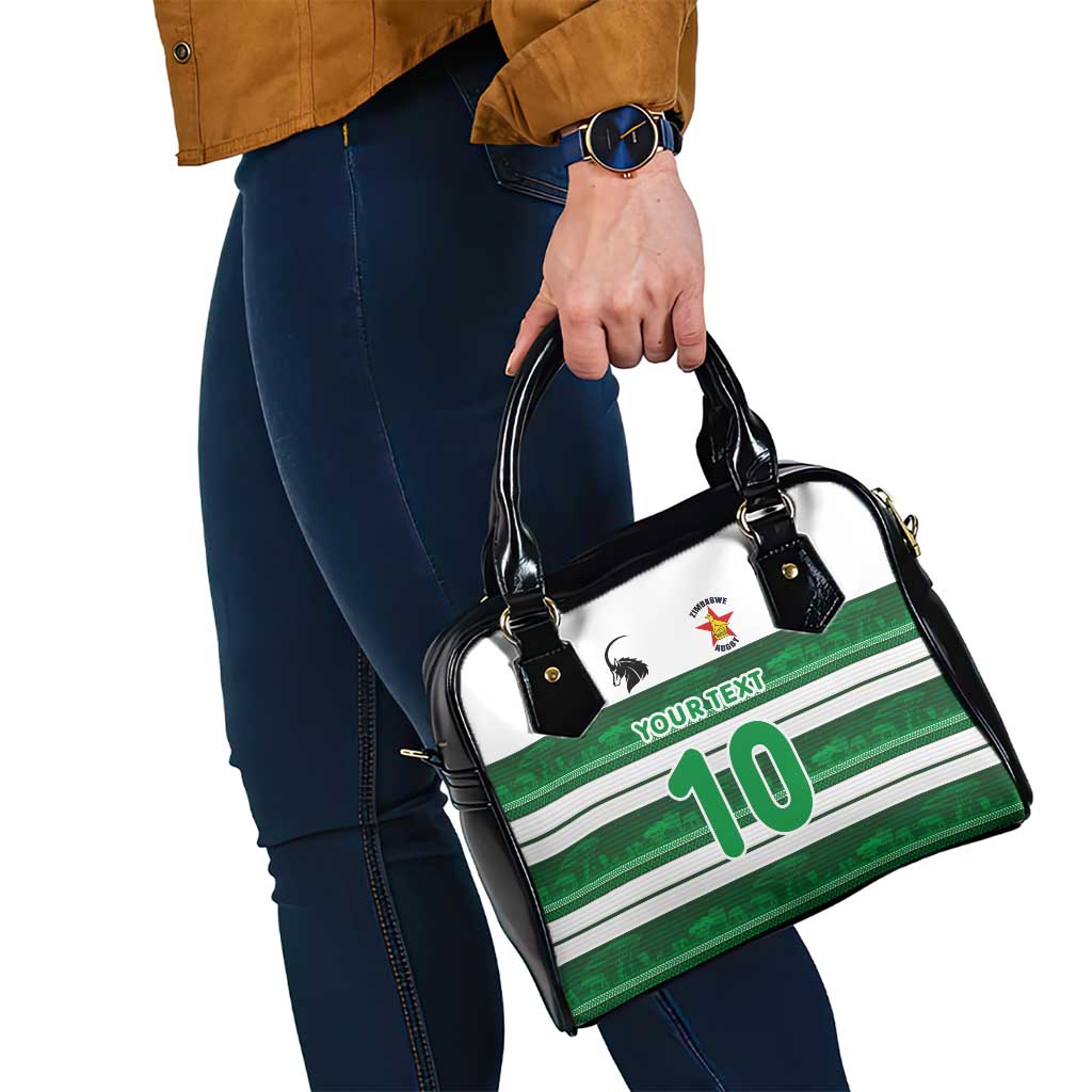 Custom Zimbabwe Rugby Shoulder Handbag African Heritage Stripes Style - Wonder Print Shop