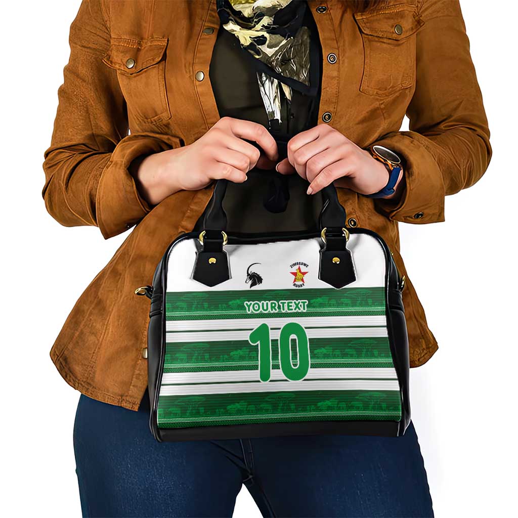 Custom Zimbabwe Rugby Shoulder Handbag African Heritage Stripes Style - Wonder Print Shop