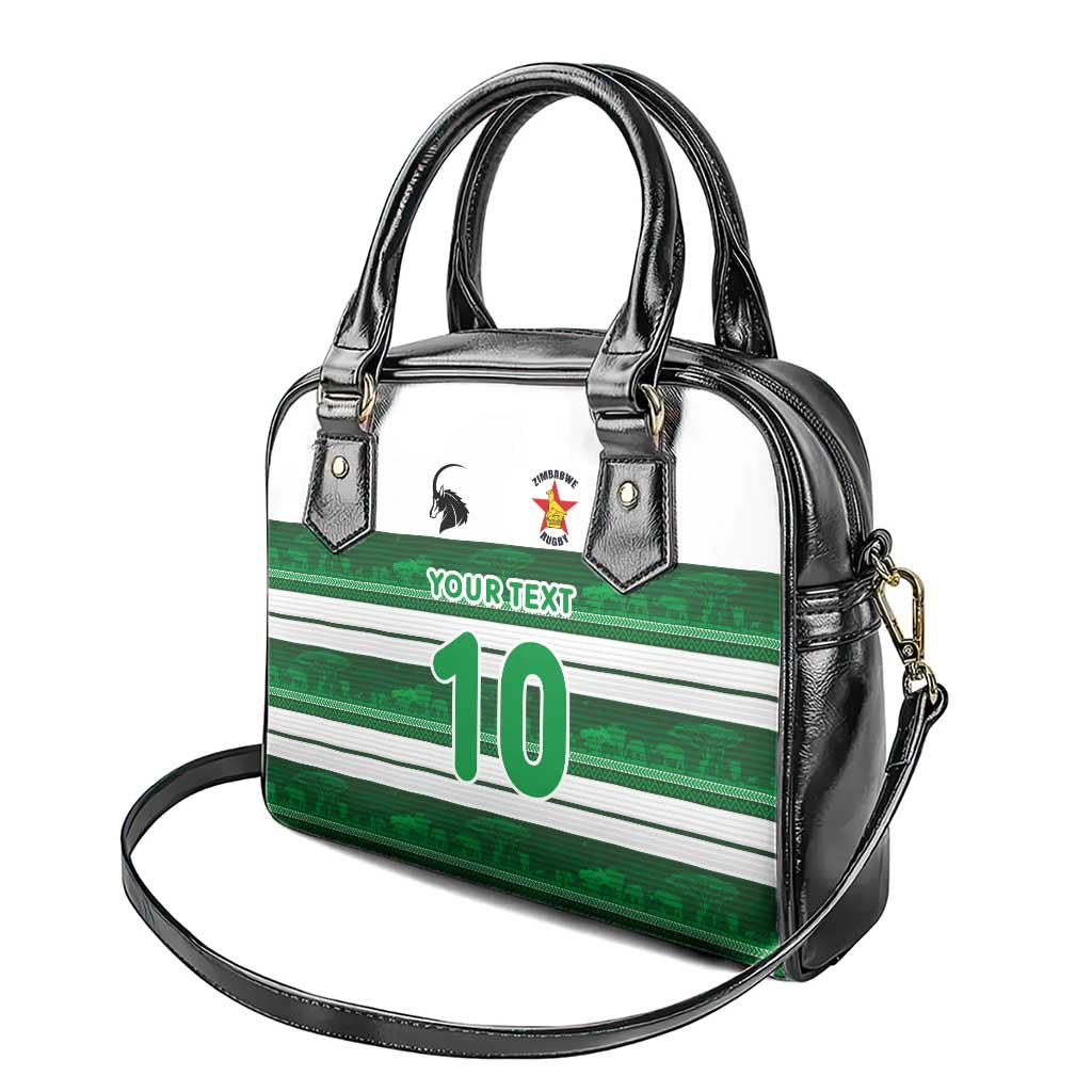 Custom Zimbabwe Rugby Shoulder Handbag African Heritage Stripes Style - Wonder Print Shop