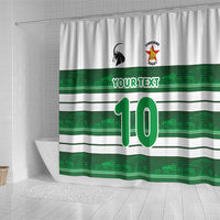 Custom Zimbabwe Rugby Shower Curtain African Heritage Stripes Style - Wonder Print Shop