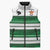 Custom Zimbabwe Rugby Sleeveless Puffer Jacket African Heritage Stripes Style - Wonder Print Shop