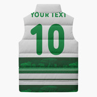 Custom Zimbabwe Rugby Sleeveless Puffer Jacket African Heritage Stripes Style - Wonder Print Shop