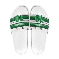 Custom Zimbabwe Rugby Slide Sandals African Heritage Stripes Style - Wonder Print Shop