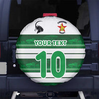 Custom Zimbabwe Rugby Spare Tire Cover African Heritage Stripes Style - Wonder Print Shop