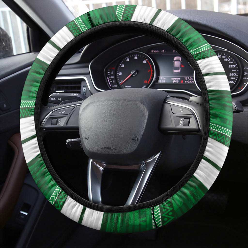 Zimbabwe Rugby Steering Wheel Cover African Heritage Stripes Style - Wonder Print Shop