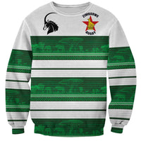 Custom Zimbabwe Rugby Sweatshirt African Heritage Stripes Style - Wonder Print Shop