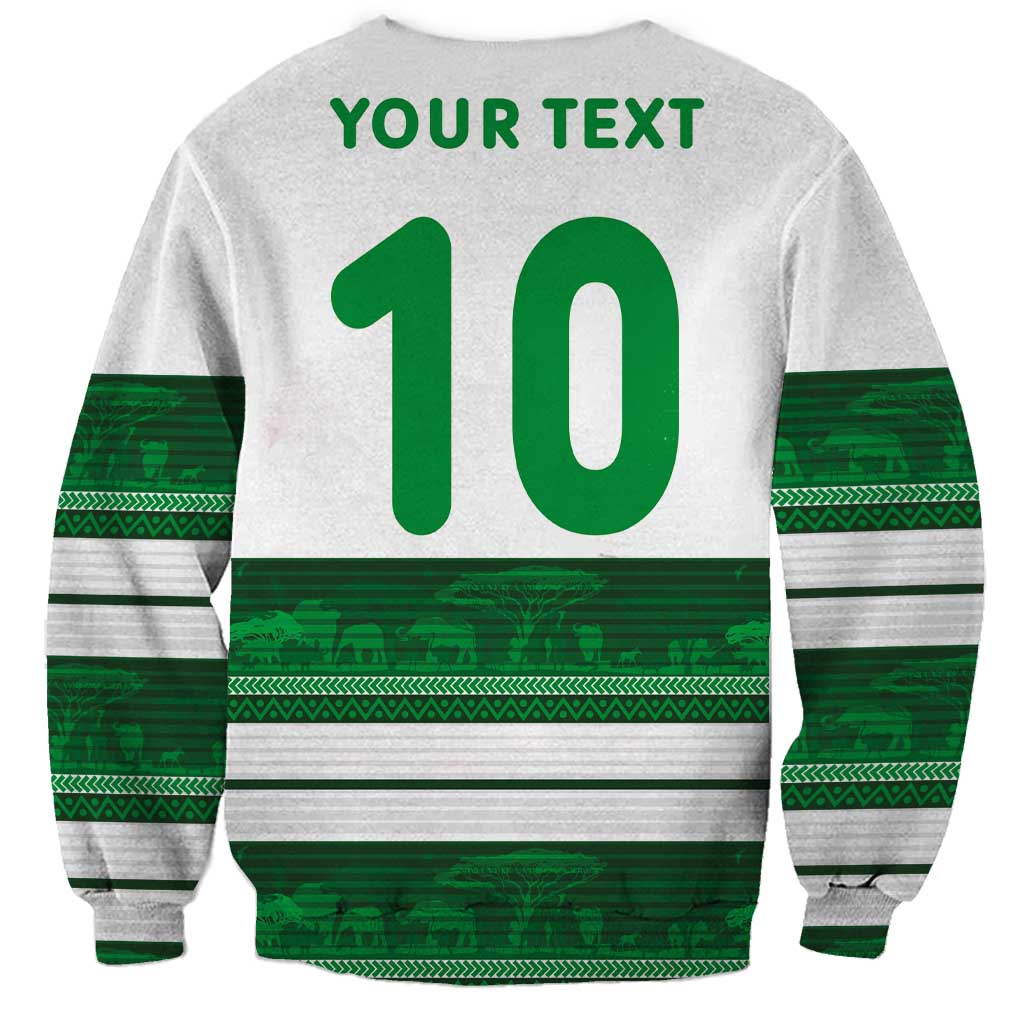 Custom Zimbabwe Rugby Sweatshirt African Heritage Stripes Style - Wonder Print Shop