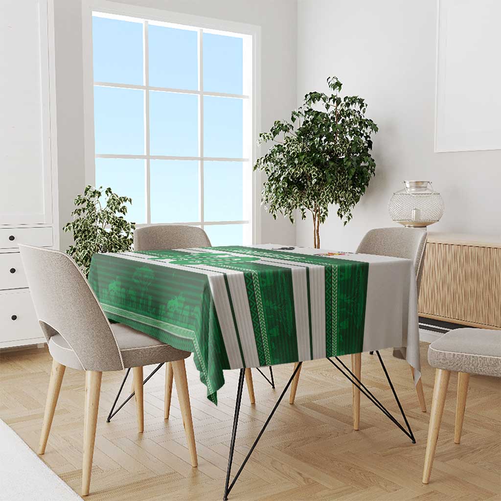 Custom Zimbabwe Rugby Tablecloth African Heritage Stripes Style - Wonder Print Shop