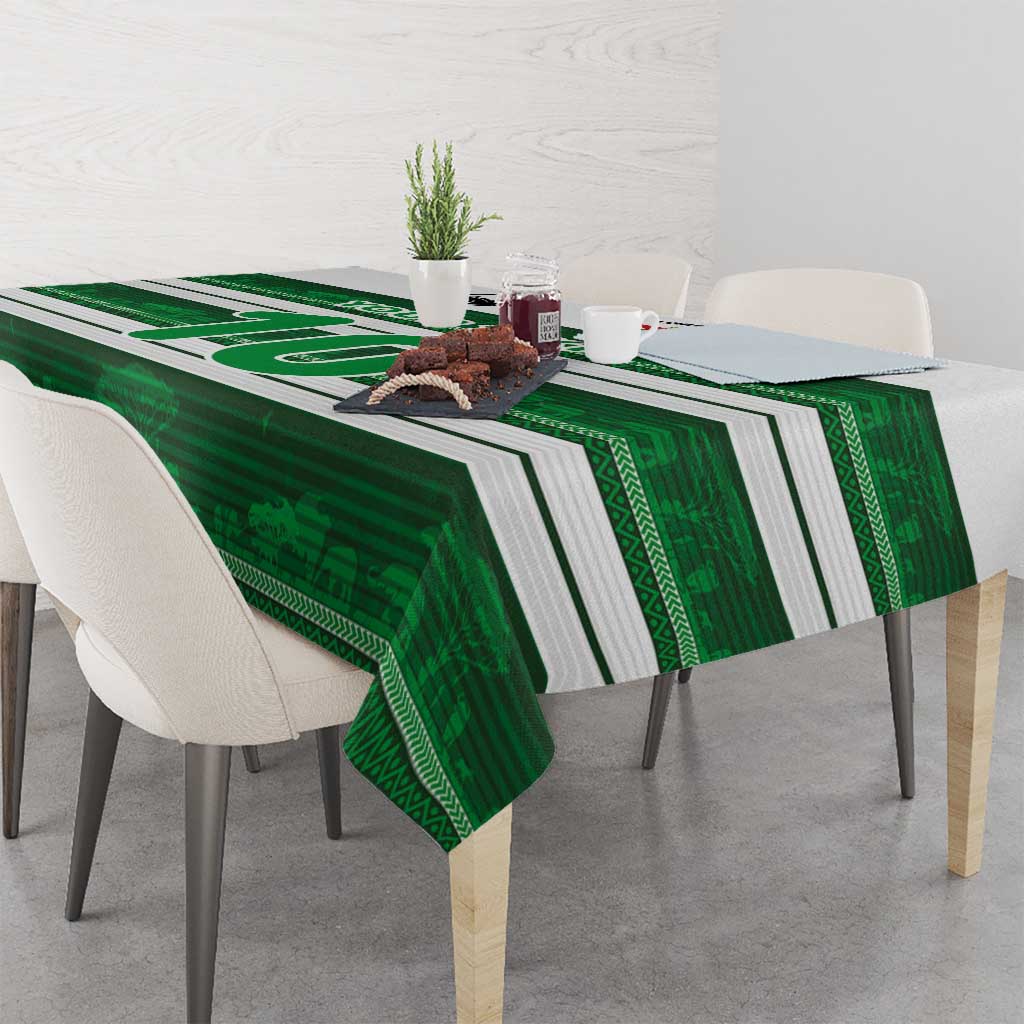 Custom Zimbabwe Rugby Tablecloth African Heritage Stripes Style - Wonder Print Shop
