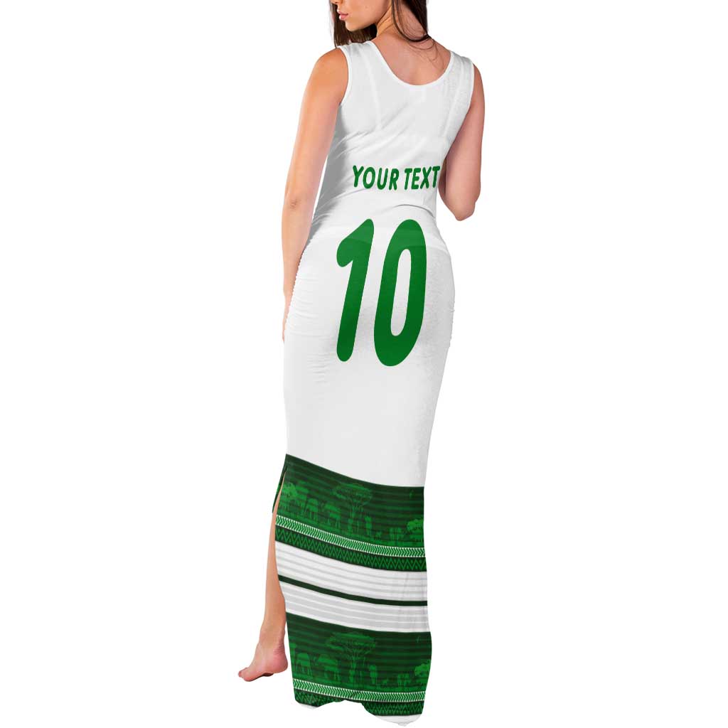 Custom Zimbabwe Rugby Tank Maxi Dress African Heritage Stripes Style - Wonder Print Shop