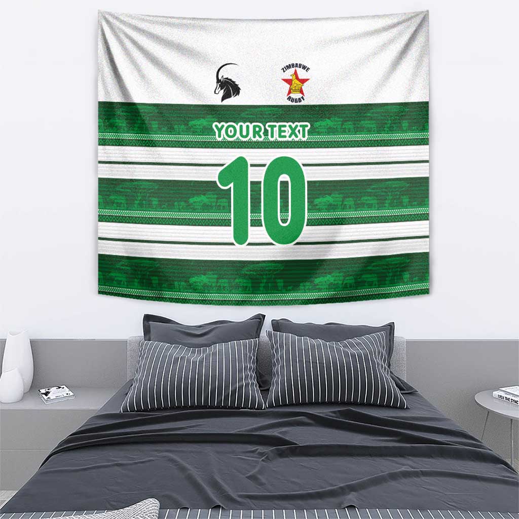 Custom Zimbabwe Rugby Tapestry African Heritage Stripes Style - Wonder Print Shop