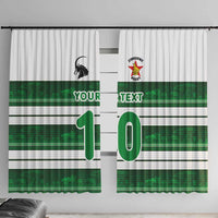 Custom Zimbabwe Rugby Window Curtain African Heritage Stripes Style - Wonder Print Shop