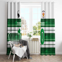 Custom Zimbabwe Rugby Window Curtain African Heritage Stripes Style - Wonder Print Shop