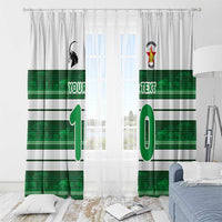 Custom Zimbabwe Rugby Window Curtain African Heritage Stripes Style - Wonder Print Shop