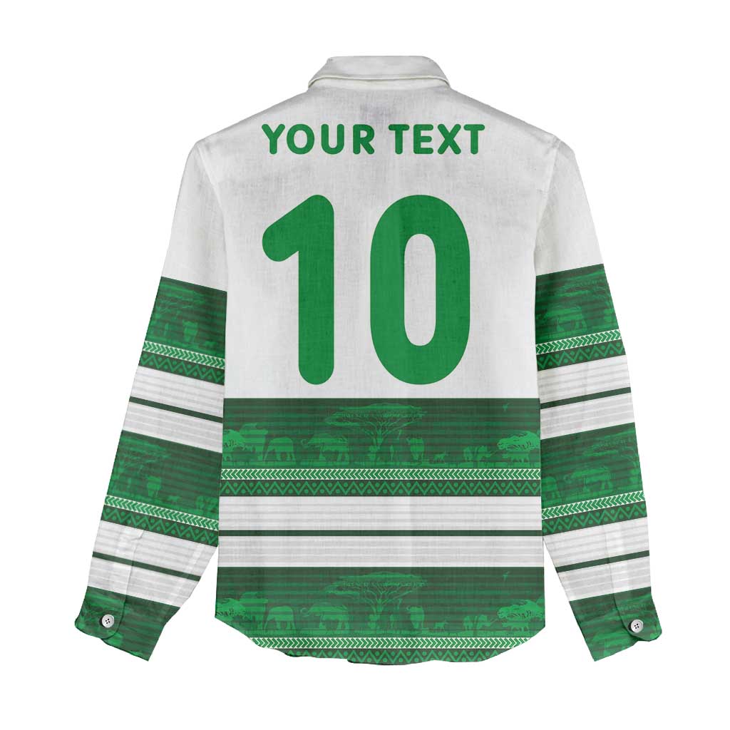 Custom Zimbabwe Rugby Women Casual Shirt African Heritage Stripes Style - Wonder Print Shop