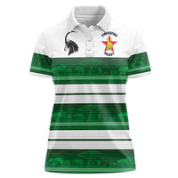 Custom Zimbabwe Rugby Women Polo Shirt African Heritage Stripes Style - Wonder Print Shop