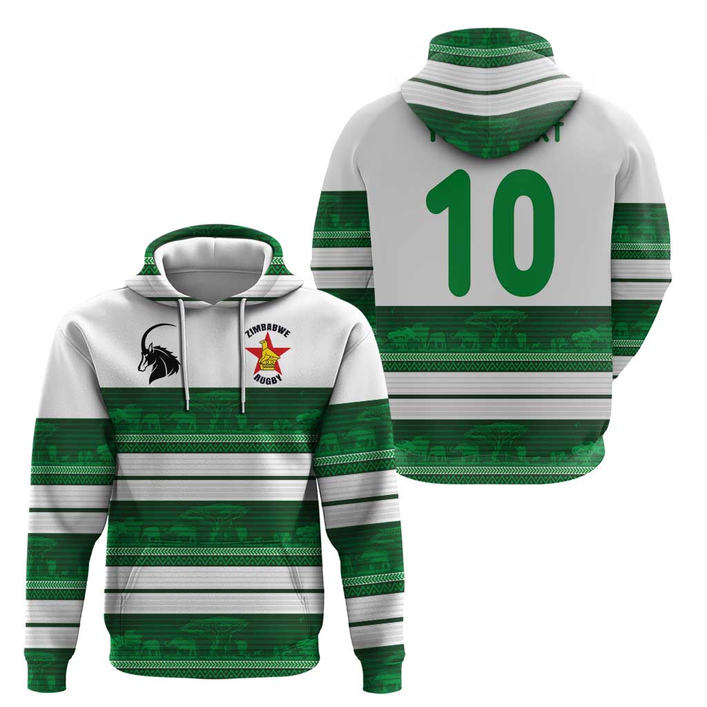 Custom Zimbabwe Rugby Zip Hoodie African Heritage Stripes Style - Wonder Print Shop
