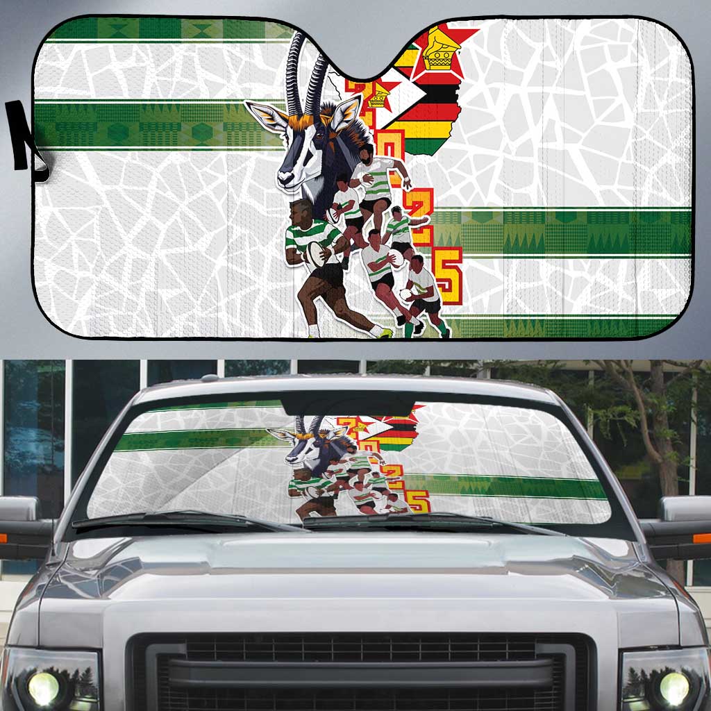 Zimbabwe Rugby The Champions 2025 Auto Sun Shade Warriors Sable Antelope - Wonder Print Shop