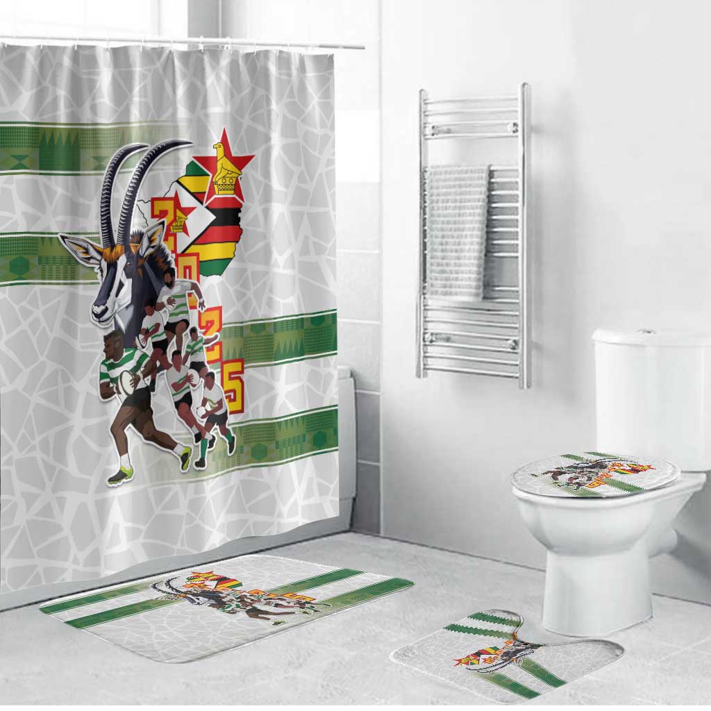 Zimbabwe Rugby The Champions 2025 Bathroom Set Warriors Sable Antelope - Wonder Print Shop