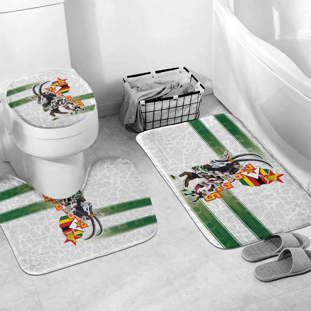 Zimbabwe Rugby The Champions 2025 Bathroom Set Warriors Sable Antelope - Wonder Print Shop