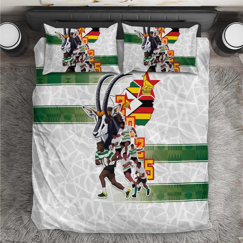 Zimbabwe Rugby The Champions 2025 Bedding Set Warriors Sable Antelope - Wonder Print Shop