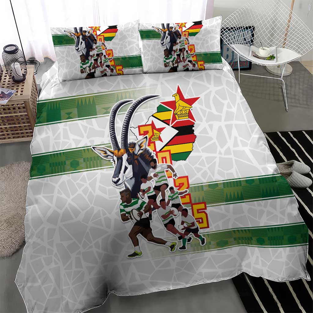 Zimbabwe Rugby The Champions 2025 Bedding Set Warriors Sable Antelope - Wonder Print Shop