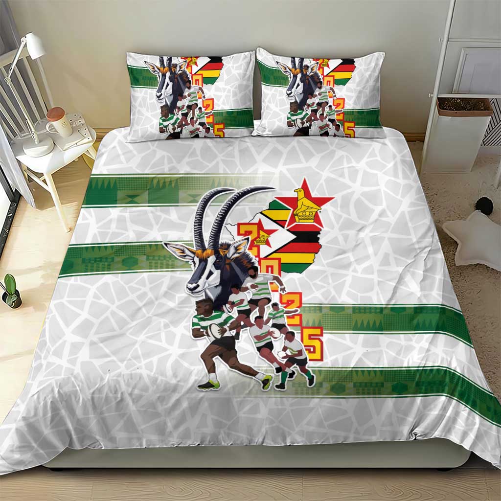 Zimbabwe Rugby The Champions 2025 Bedding Set Warriors Sable Antelope - Wonder Print Shop