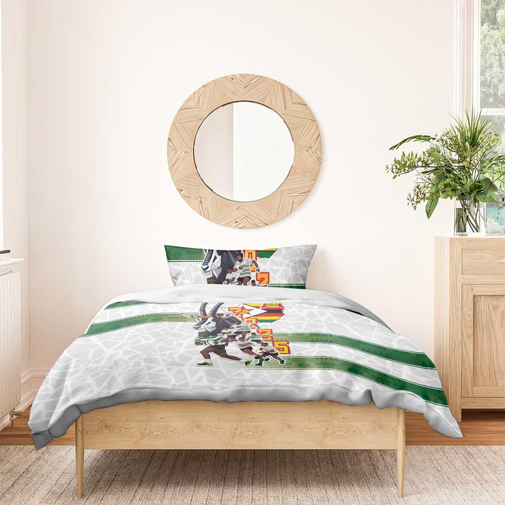 Zimbabwe Rugby The Champions 2025 Bedding Set Warriors Sable Antelope - Wonder Print Shop
