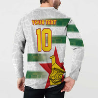 Custom Zimbabwe Rugby The Champions 2025 Button Sweatshirt Warriors Sable Antelope - Wonder Print Shop