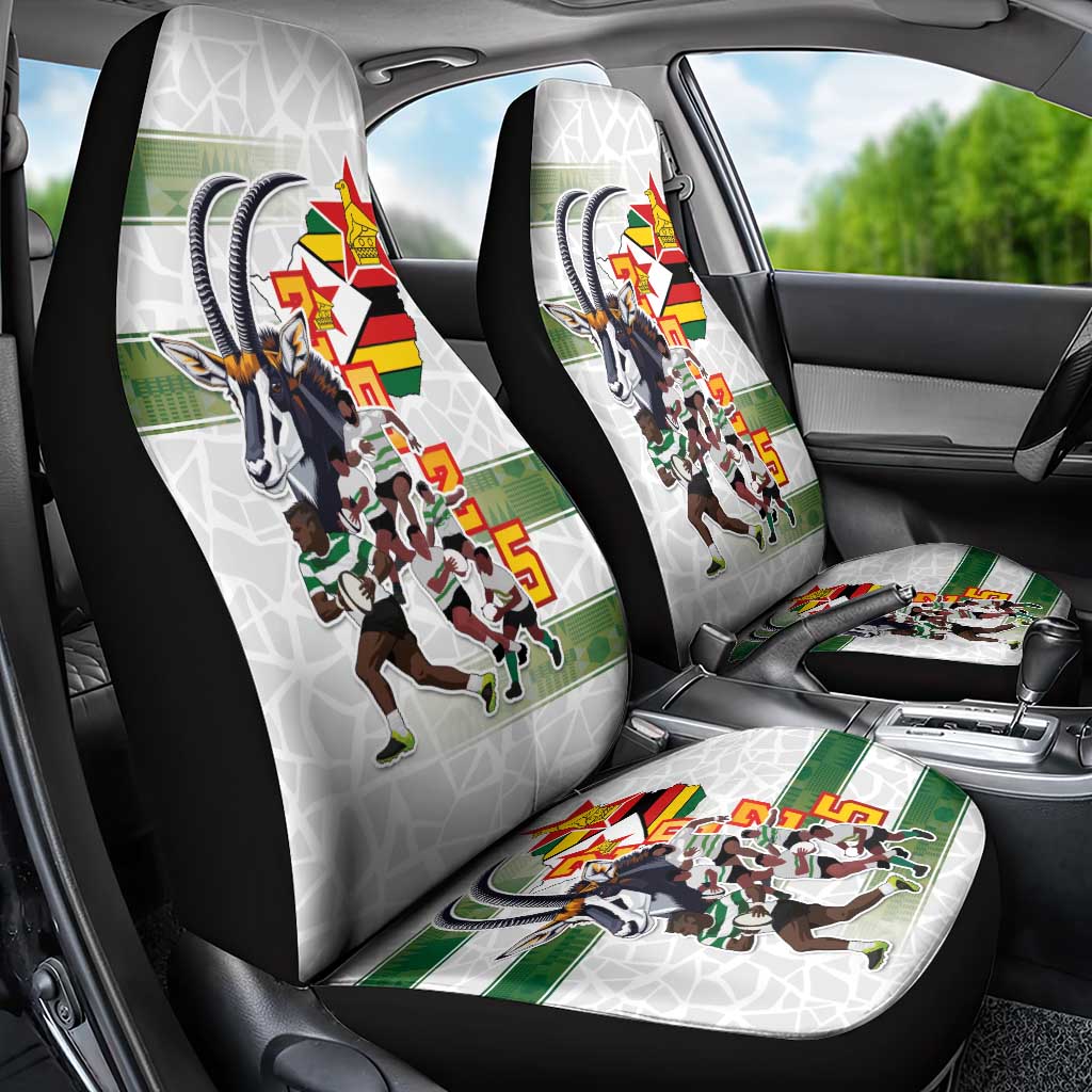 Zimbabwe Rugby The Champions 2025 Car Seat Cover Warriors Sable Antelope - Wonder Print Shop