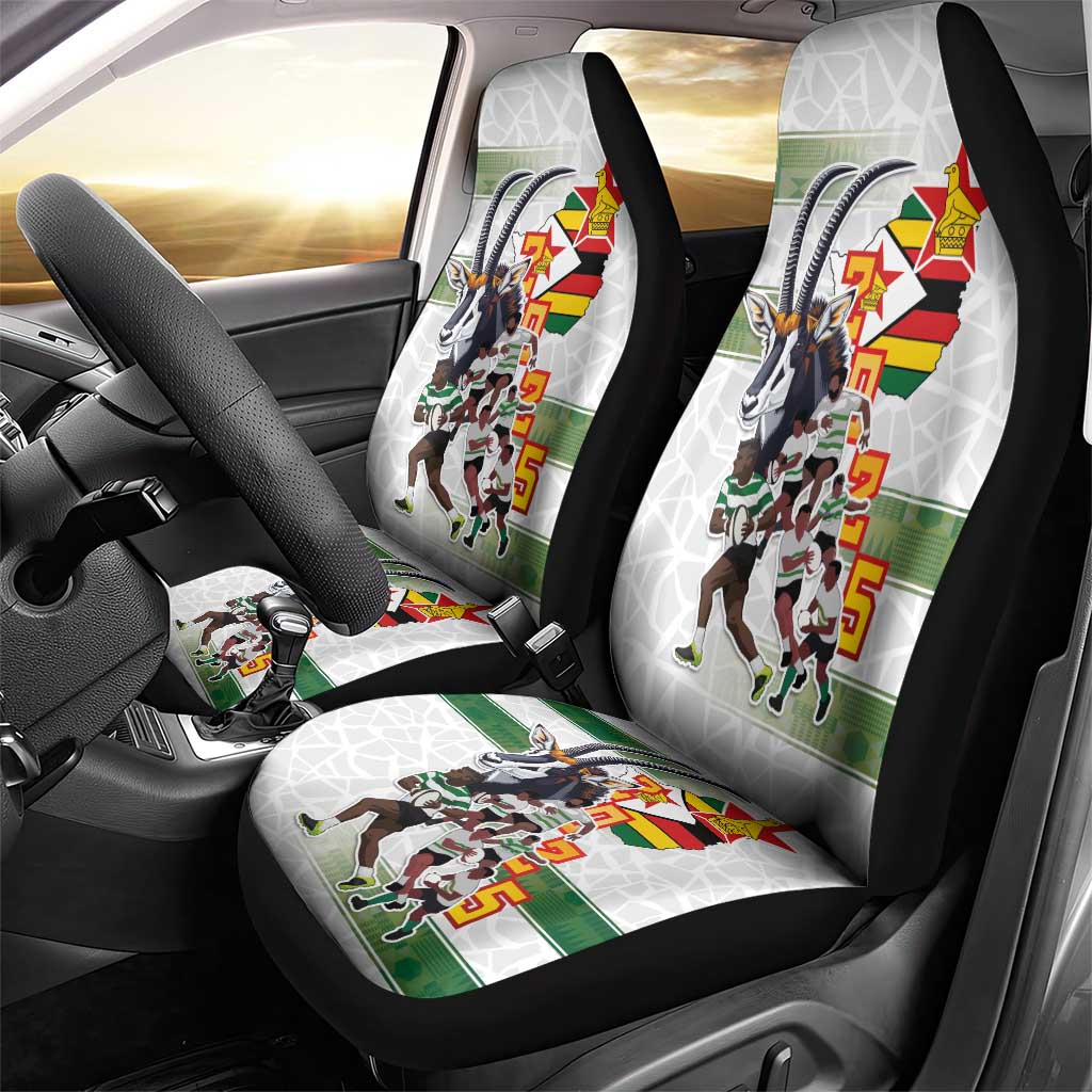 Zimbabwe Rugby The Champions 2025 Car Seat Cover Warriors Sable Antelope - Wonder Print Shop