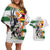 Custom Zimbabwe Rugby The Champions 2025 Couples Matching Off Shoulder Short Dress and Hawaiian Shirt Warriors Sable Antelope - Wonder Print Shop