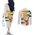 Custom Zimbabwe Rugby The Champions 2025 Couples Matching Off The Shoulder Long Sleeve Dress and Long Sleeve Button Shirt Warriors Sable Antelope - Wonder Print Shop