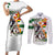Custom Zimbabwe Rugby The Champions 2025 Couples Matching Short Sleeve Bodycon Dress and Long Sleeve Button Shirt Warriors Sable Antelope - Wonder Print Shop