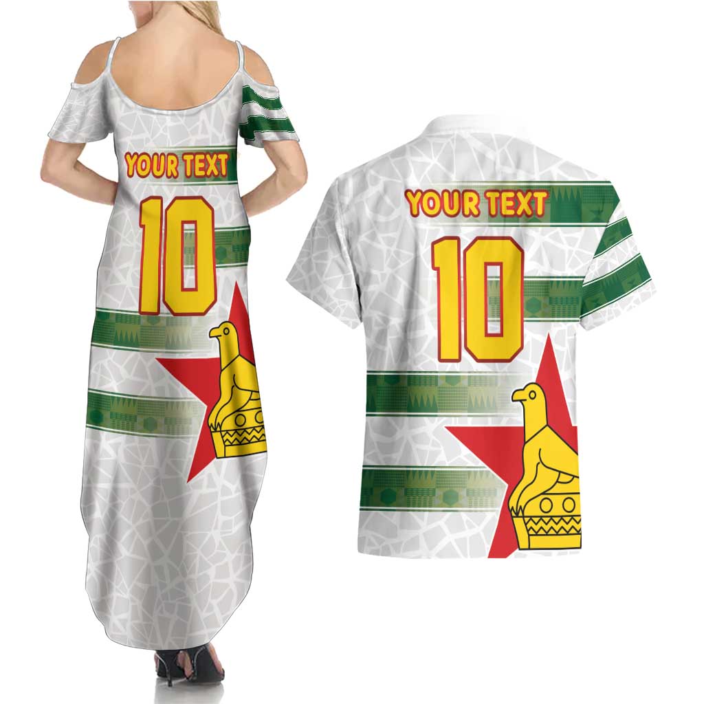 Custom Zimbabwe Rugby The Champions 2025 Couples Matching Summer Maxi Dress and Hawaiian Shirt Warriors Sable Antelope - Wonder Print Shop