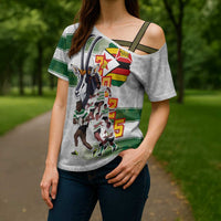 Custom Zimbabwe Rugby The Champions 2025 Cross Shoulder Shirt Warriors Sable Antelope - Wonder Print Shop