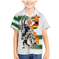 Custom Zimbabwe Rugby The Champions 2025 Family Matching Mermaid Dress and Hawaiian Shirt Warriors Sable Antelope - Wonder Print Shop