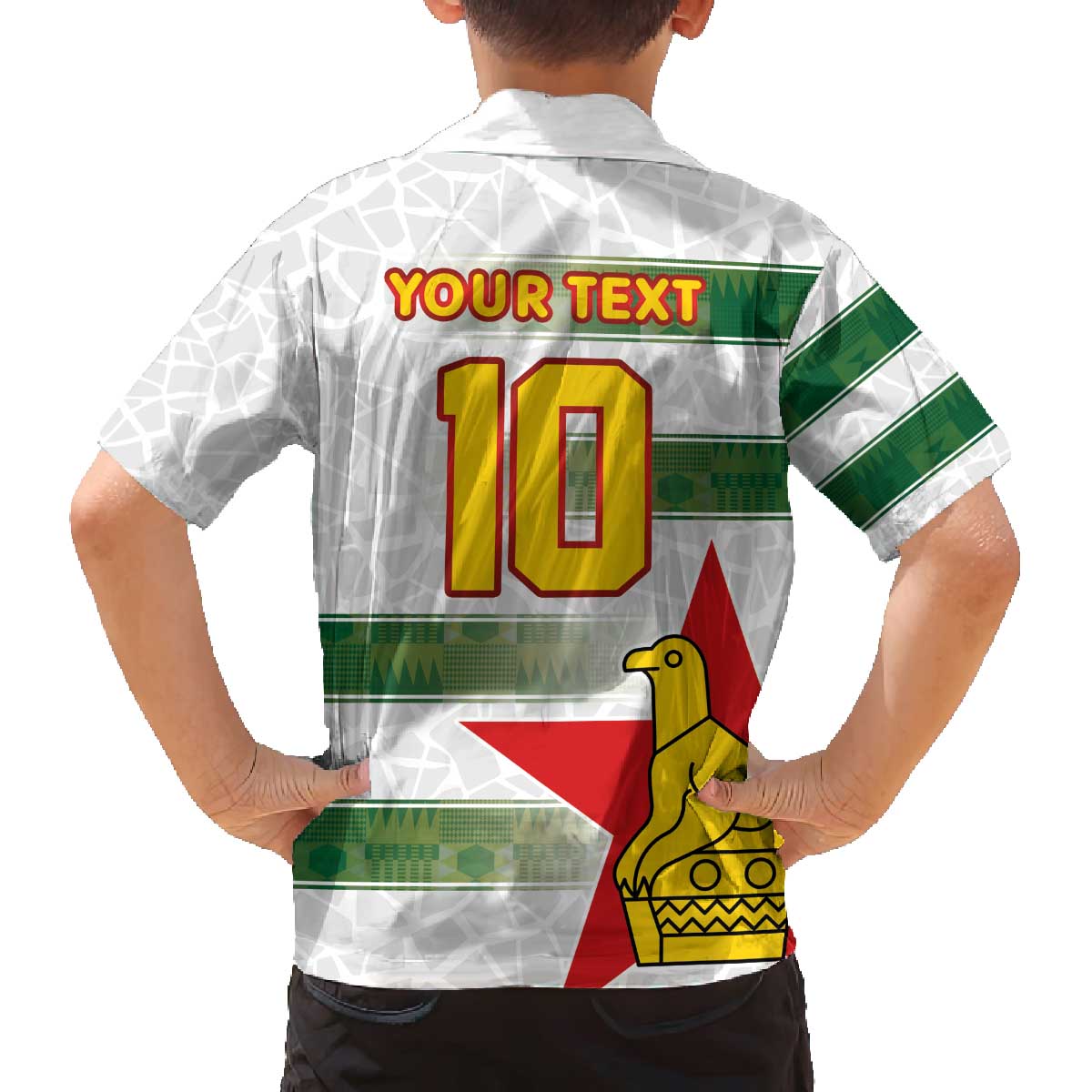 Custom Zimbabwe Rugby The Champions 2025 Family Matching Off The Shoulder Long Sleeve Dress and Hawaiian Shirt Warriors Sable Antelope - Wonder Print Shop