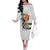 Custom Zimbabwe Rugby The Champions 2025 Family Matching Off The Shoulder Long Sleeve Dress and Hawaiian Shirt Warriors Sable Antelope - Wonder Print Shop