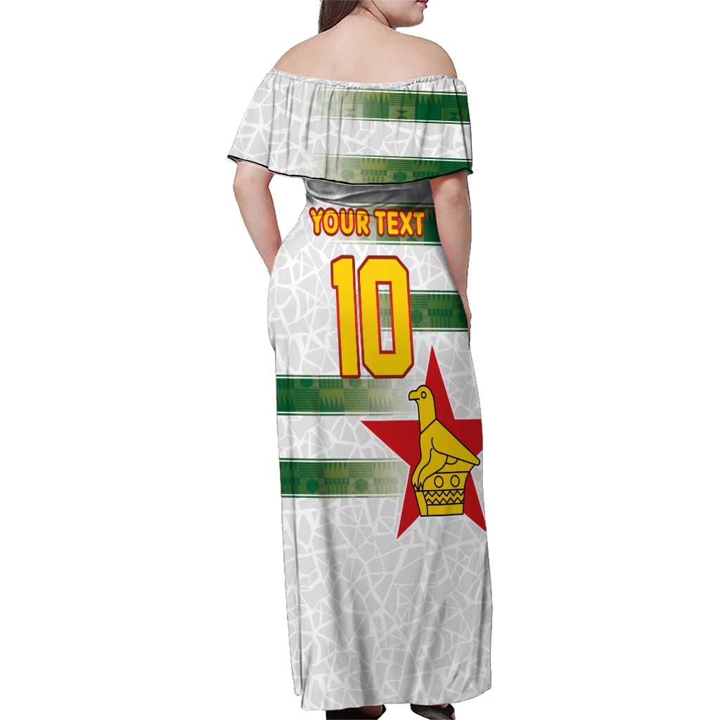 Custom Zimbabwe Rugby The Champions 2025 Family Matching Off Shoulder Maxi Dress and Hawaiian Shirt Warriors Sable Antelope - Wonder Print Shop