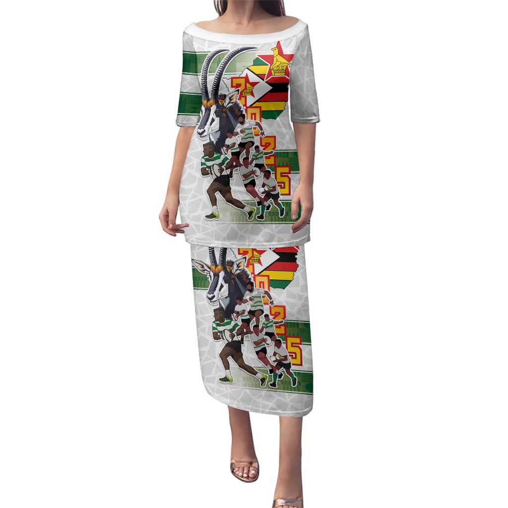 Custom Zimbabwe Rugby The Champions 2025 Family Matching Puletasi and Hawaiian Shirt Warriors Sable Antelope - Wonder Print Shop