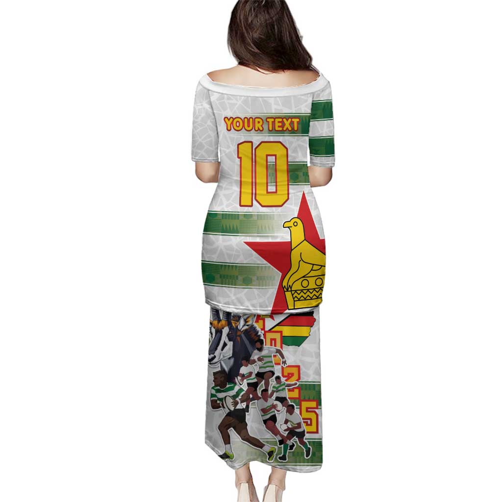 Custom Zimbabwe Rugby The Champions 2025 Family Matching Puletasi and Hawaiian Shirt Warriors Sable Antelope - Wonder Print Shop