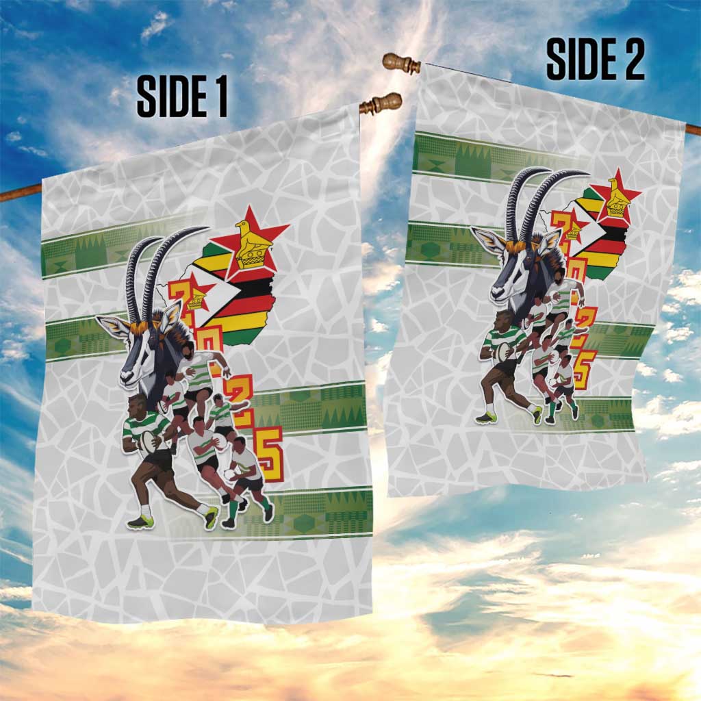 Zimbabwe Rugby The Champions 2025 Garden Flag Warriors Sable Antelope - Wonder Print Shop