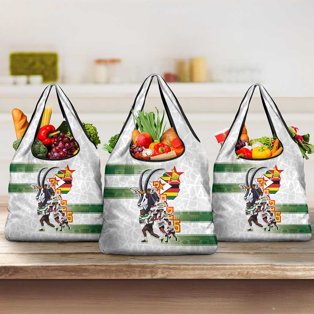 Zimbabwe Rugby The Champions 2025 Grocery Bag Warriors Sable Antelope - Wonder Print Shop