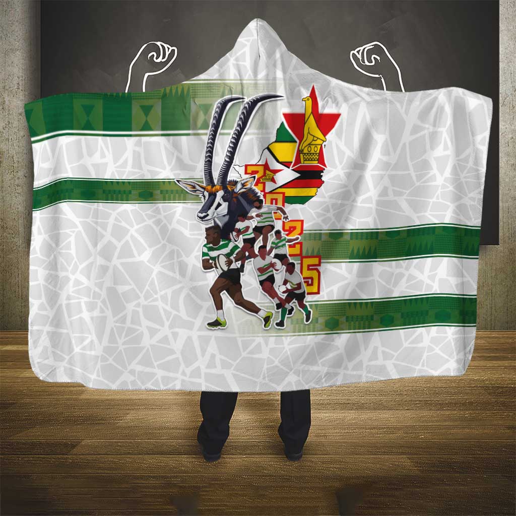 Zimbabwe Rugby The Champions 2025 Hooded Blanket Warriors Sable Antelope - Wonder Print Shop